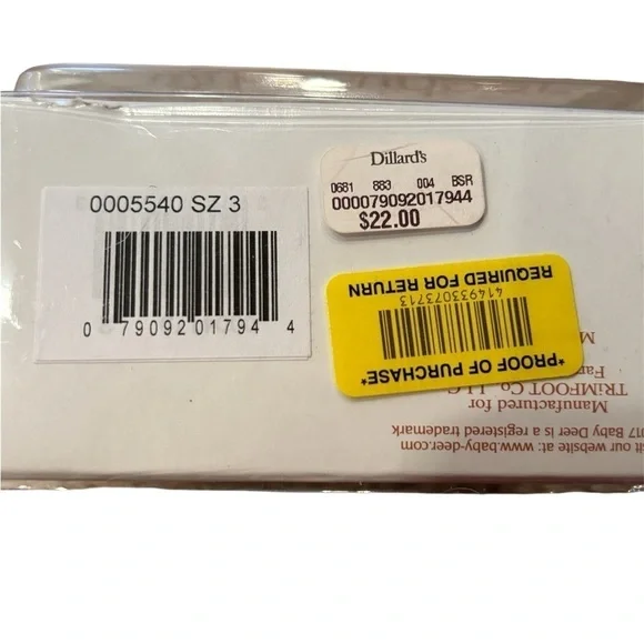 Baby Deer White Patent Skimmer Shoes with Bow Size 3 (6-9 months) new in box - Picture 4 of 4